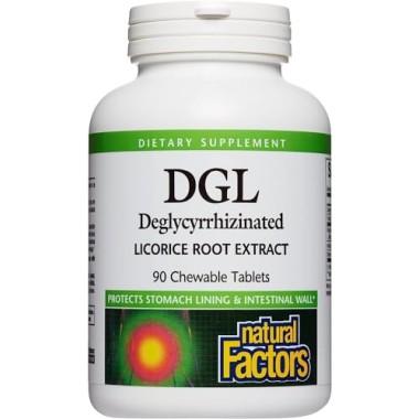 Natural Factors DGL Deglycyrrhizinated Licorice Root Extract - B0001KFGWQ