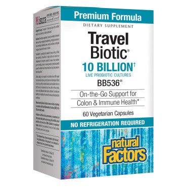 Natural Factors TravelBiotic BB536 10 Billion Acitve Cells - B01MQ5HX8Q
