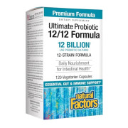 Natural Factors Ultimate Probiotic 12/12 Formula 12 Billion CFU - B007LEO14O