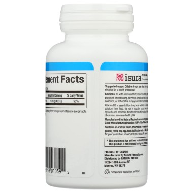 Natural Factors Vitamin D3 400 IU - B005UTGPB4