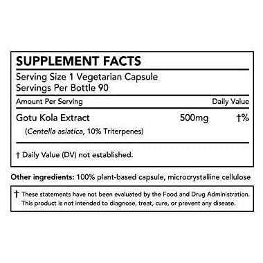 Nature Restore Gotu Kola Non GMO Gluten Free Vegan - B01G7UQMIA