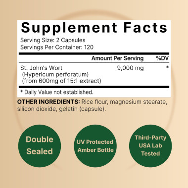 NatureBell Organic St. John's Wort Supports Nervous System - B07H9JTLWY
