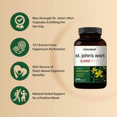 NatureBell Organic St. John's Wort Supports Nervous System - B07H9JTLWY