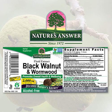 Nature's Answer Black Walnut & Wormwood Alcohol-Free - B012O1HDSY