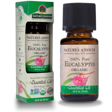 Nature's Answer Organic Essential Oil 100% Pure Eucalyptus - B00TB73CK8