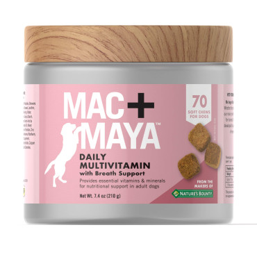 Nature's Bounty Mac + Maya Daily Multivitamin with Breath Support For Dogs - B07MFQV954