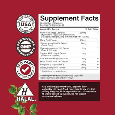 Natures Craft Horny Goat Weed Energy Stamina Performance - B0154O5FYC