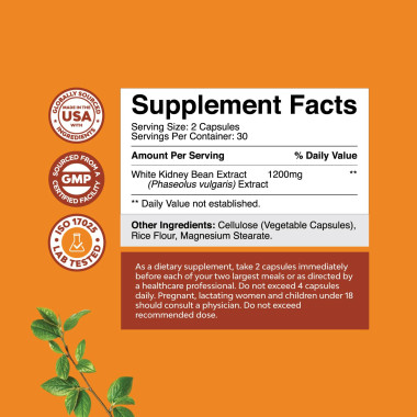 Natures Craft White Kidney Bean Pro Enzymes - B00QIGNMPA