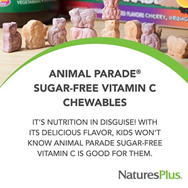 Nature's Plus Source of Life Animal Parade Vitamin C Children's Chewable Supplement Sugar Free - B004AOJN6O