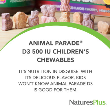 Nature's Plus Source of Life Animal Parade Vitamin D3 Natural Black Cherry Flavor - B0027P4S9U