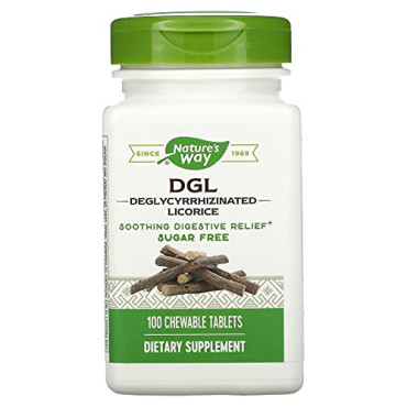 Nature's Way DGL Deglycyrrhizinated Licorice Chewable Tablets - B00013Z1YQ