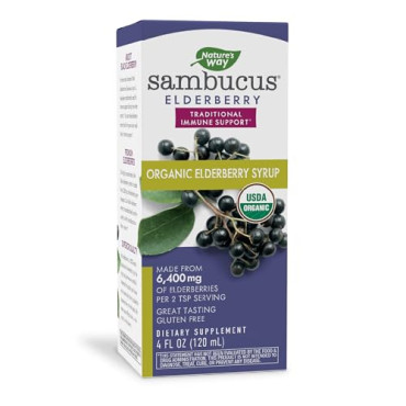 Nature's Way Organic Sambucus Elderberry Syrup Standardized - B005SAS982