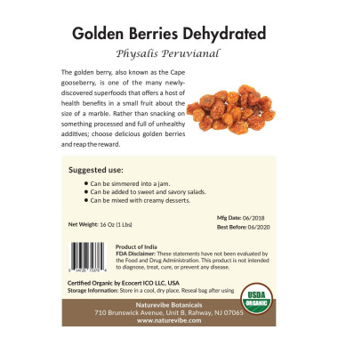 Naturevibe Botanicals  Organic Dried Golden Berries - B07FKX8DP2