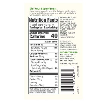 Navitas Organics Latte Superfood Drink Mix Matcha - B07S57ZKH3