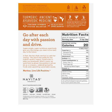 Navitas Organics Organic Turmeric Powder - B07CVMCNPH