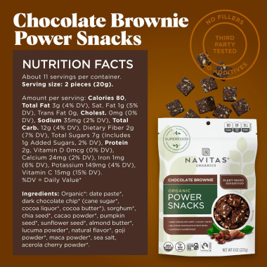 Navitas Organics Power Snacks Chocolate Cacao - B07VPLV4GK