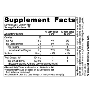 Nordic Naturals Nordic Omega-3 Fish Gummies - B002CQU582