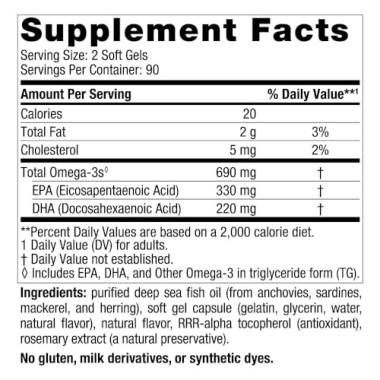 Nordic Naturals Omega-3 Purified Fish Oil - B002CQU55K