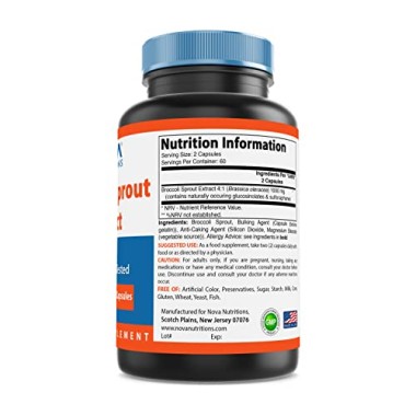 Nova Nutritions Broccoli Sprout Extract Sulforaphane Glucosinolate - B00Q745U12