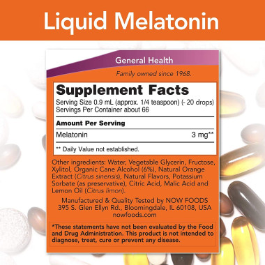 NOW Foods Liquid Melatonin - B002MFOO3A