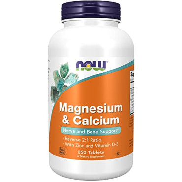 Now Foods Magnesium & Calcium Reverse 2:1 Ratio with Zinc and Vitamin D-3 - B0013OW0HI