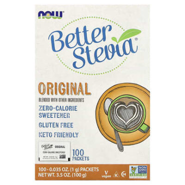 Now Foods Organic Better Stevia Zero-Calorie Sweetener Original - B006I7DR0E