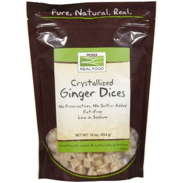 Now Foods Real Food Crystallized Ginger Dices - B00MFNGUY0