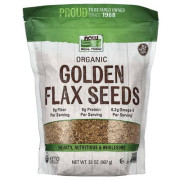 Now Foods Real Food Organic Golden Flax Seeds - 