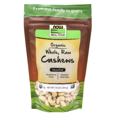 Now Foods Real Food Organic Whole Raw Cashews - B005OYMJ7E