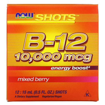 Now Foods Shots B-12 Mixed Berry 10,000 mcg - B0038NB820
