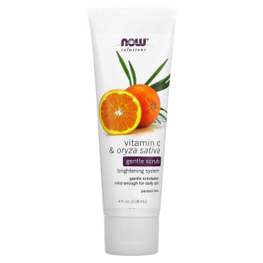 Now Foods Solutions Gentle Scrub Vitamin C & Oryza Sativa - B004UJ637G