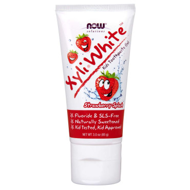 Now Foods Solutions XyliWhite Kids Toothpaste Gel Strawberry Splash - B005RZK1Q6