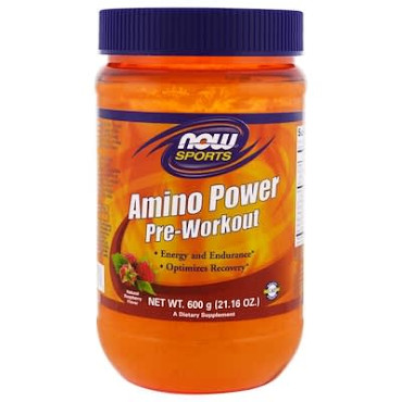 Now Foods Sports Amino Power Pre-Workout Natural Raspberry Flavor - B01N0X9TDD