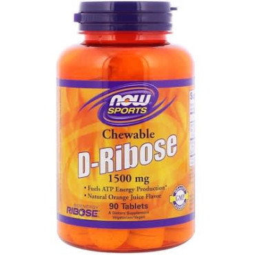 Now Foods Sports D-Ribose Chewable Natural Orange Juice Flavor - B000P7JTAU