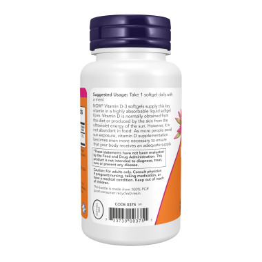 NOW Foods Vitamin D3 - B0025P0ZEY