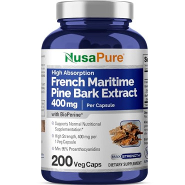 NusaPure French Maritime Pine Bark Extract - B07DW9L1JD