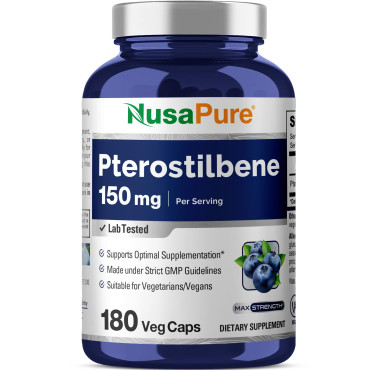 NusaPure Pterostilbene Supports Cardiovascular Health - B0758P4LG3