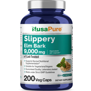 NusaPure Slippery Elm Non-GMO & Gluten Free - B0779GB2PB