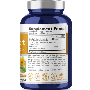 NusaPure St. John's Wort Supports Nervus System Health - B077L3PF94