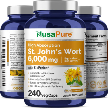 NusaPure St. John's Wort Supports Nervus System Health - B077L3PF94