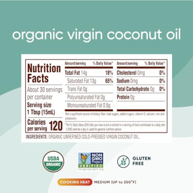 Nutiva Organic Coconut Oil Virgin - B004NTCE1M