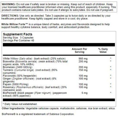 Nutra BioGenesis White Willow Bark Vegetables - B000MCZP2Y