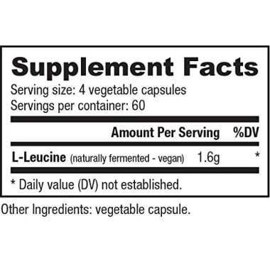 NutraBio Pure L-Leucine - B00OTTC6D2