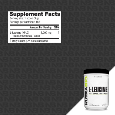 NutraBio Pure L-Leucine Powder - B00333F9N4