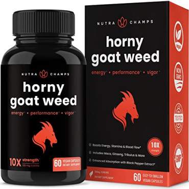 NutraChamps Horny Goat Weed Energy & Performance Complex for Men & Women - B07BF49TFF