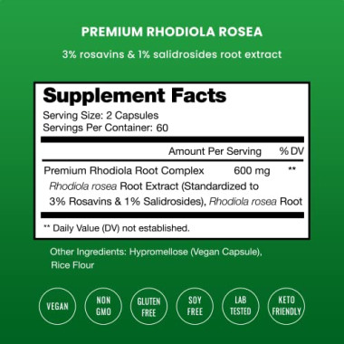 NutraChamps Rhodiola Siberian Adaptogen - B01NANEVDI