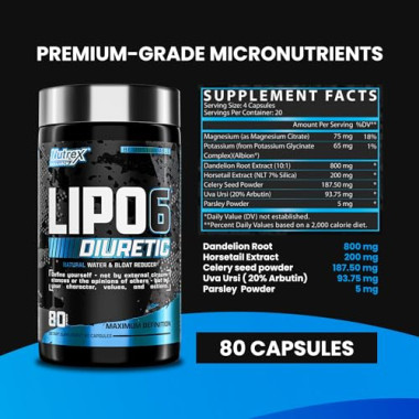 Nutrex Research Lipo-6 Black Diuretic - B07PNRGKKJ