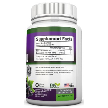 NutriONN Black Currant Oil Promotes Immune System Health - B01FXEM0BY