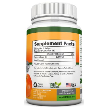NutriONN Pumpkin Seed Oil 100% Natural - B017BT2BAO
