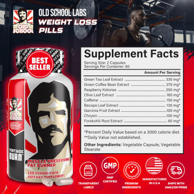 Old School Labs Fat Burners Weight Loss Supplement - B00H28YG1C